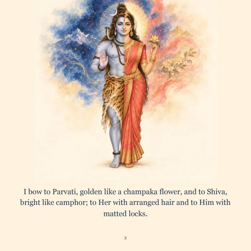 Ardhanarishwar Stotram, inside page 1