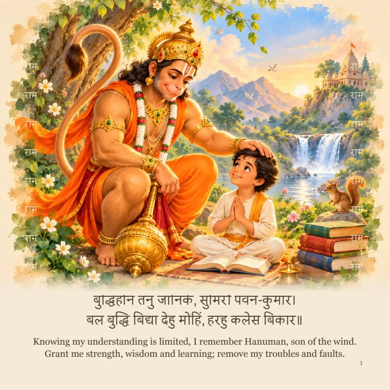 Hanuman Chalisa, inside page 1
